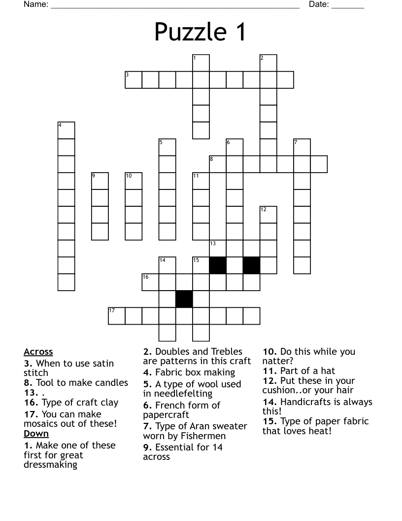 Puzzle 1 Crossword