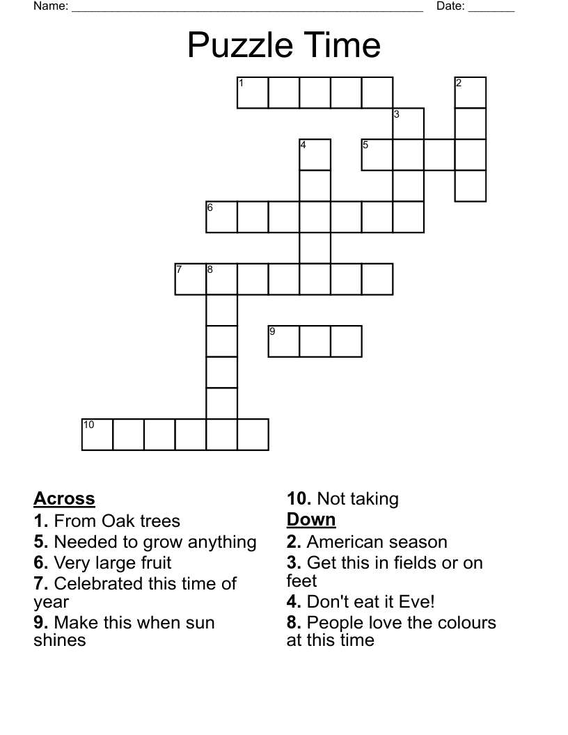 Puzzle Time Crossword