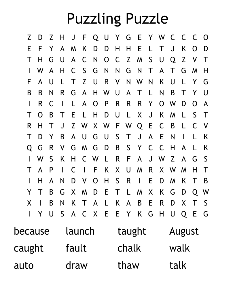 Puzzling Puzzle Word Search