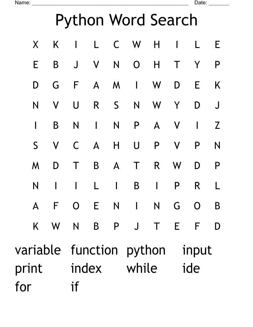 Python Word Search