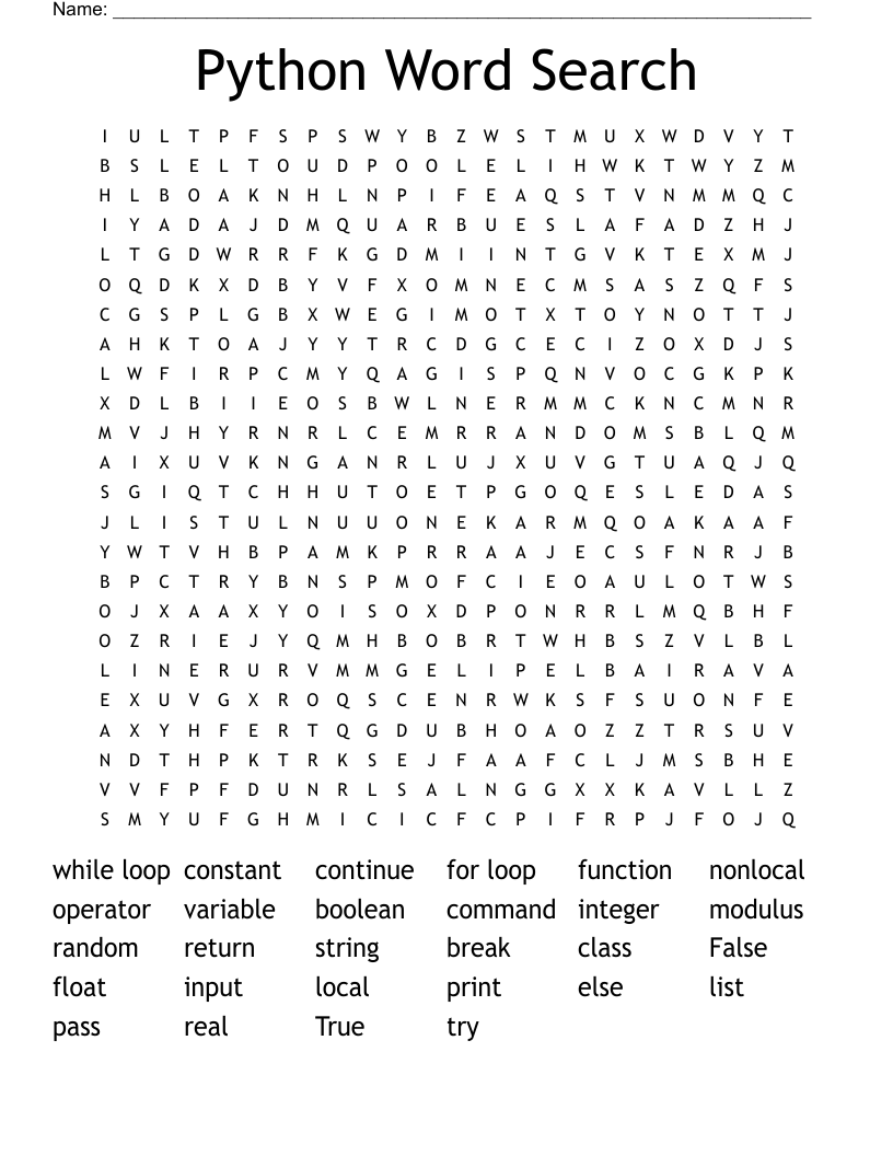 Python Word Search