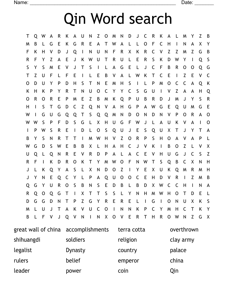 Qin Word search 