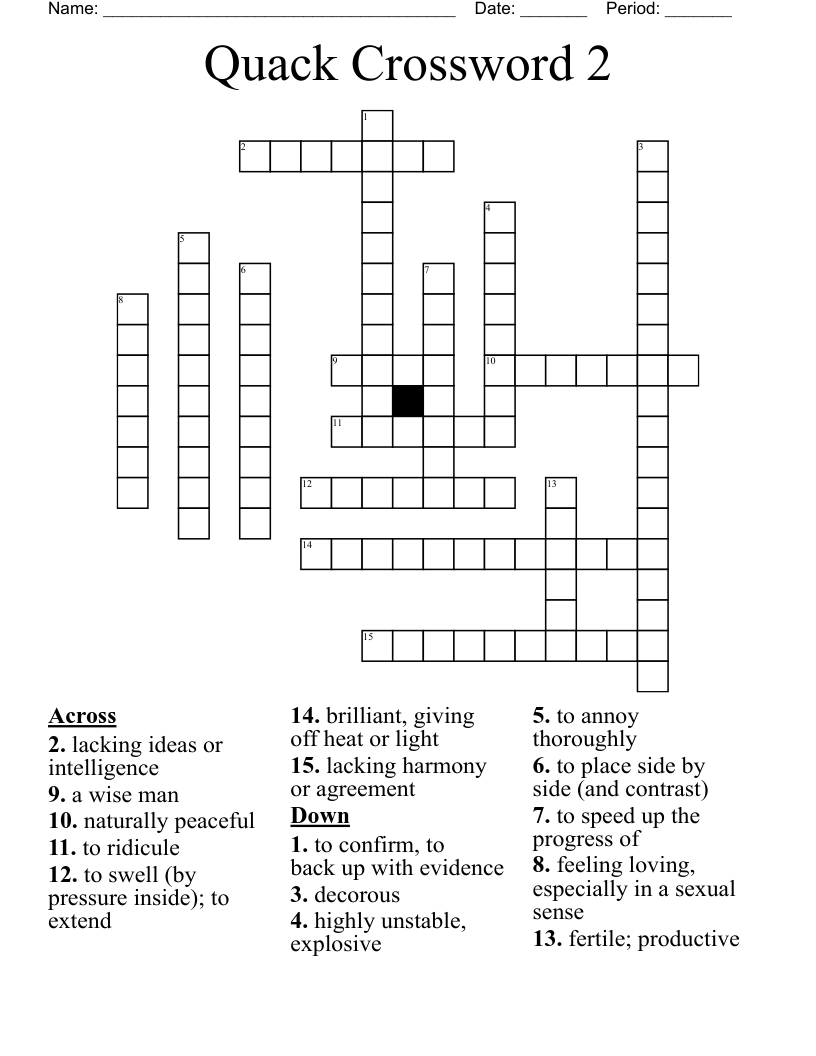 Quack Crossword 2