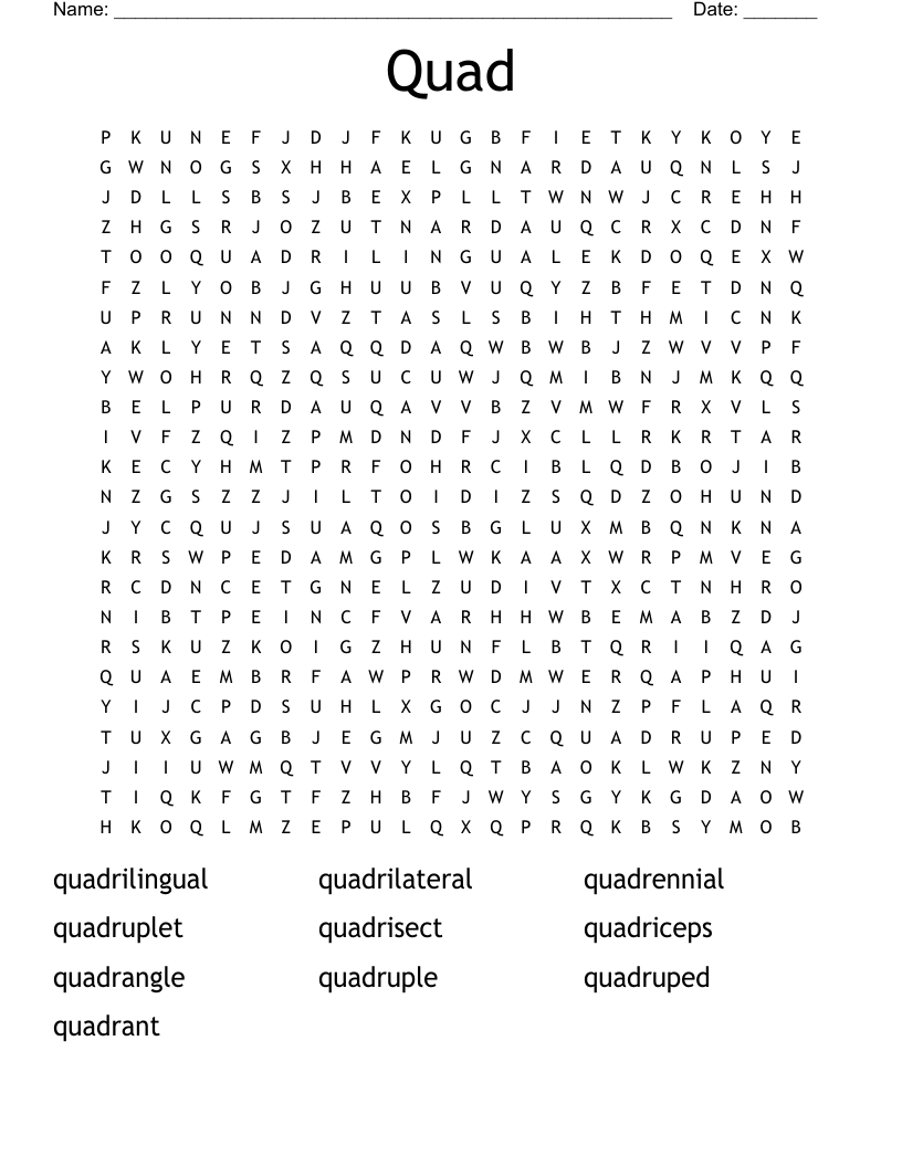 Quad Word Search