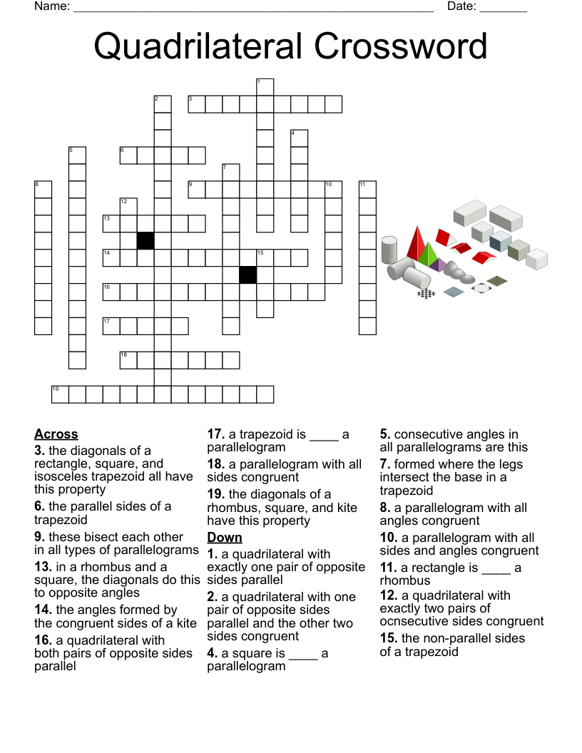 Quadrilateral Crossword