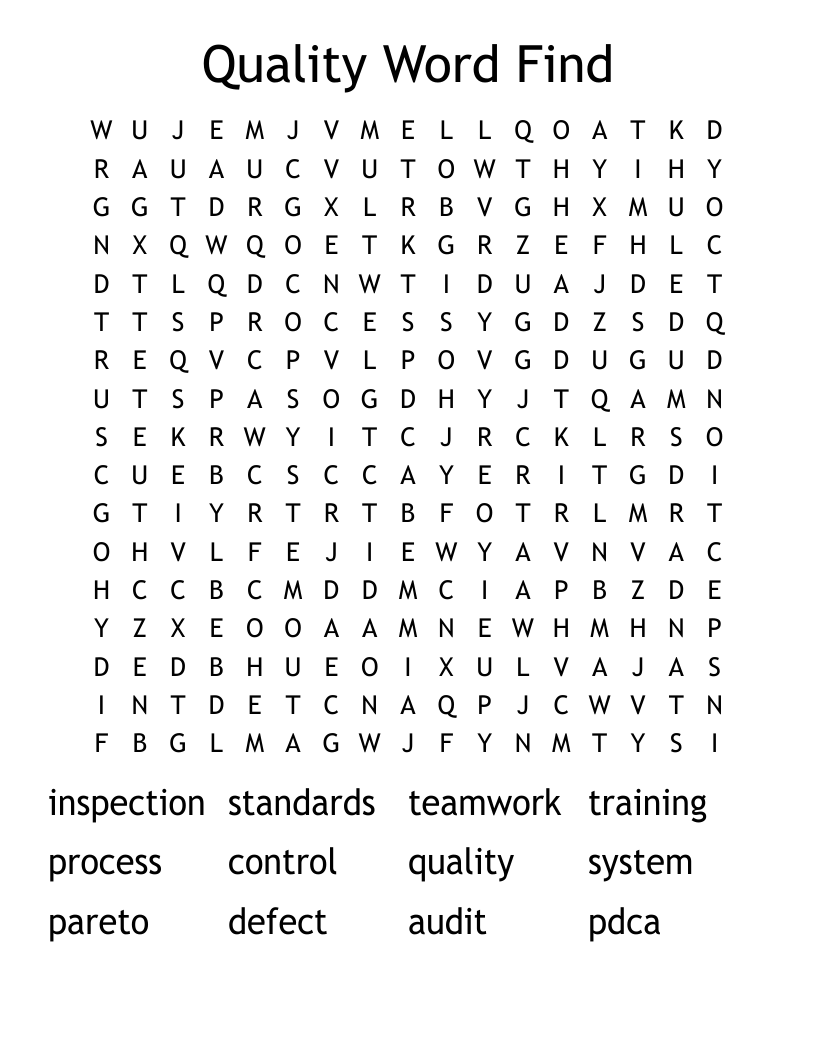 Quality Word Find Word Search