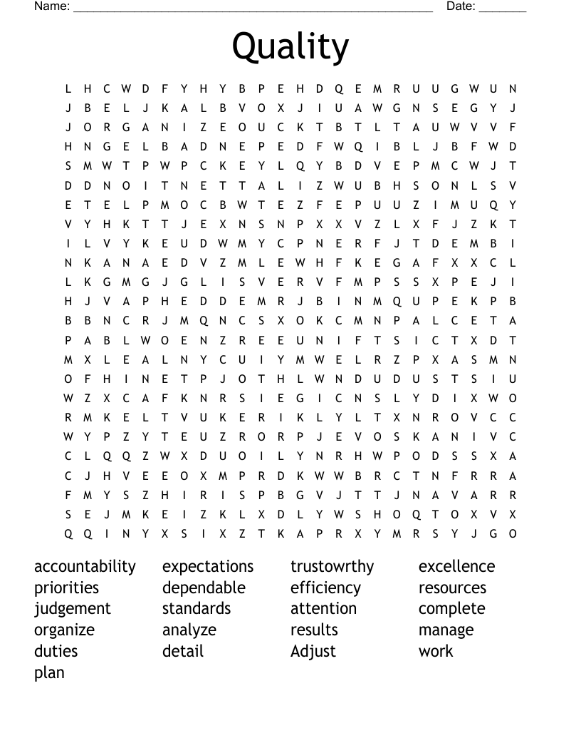 Quality  Word Search