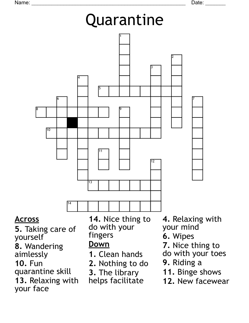 Quarantine Crossword