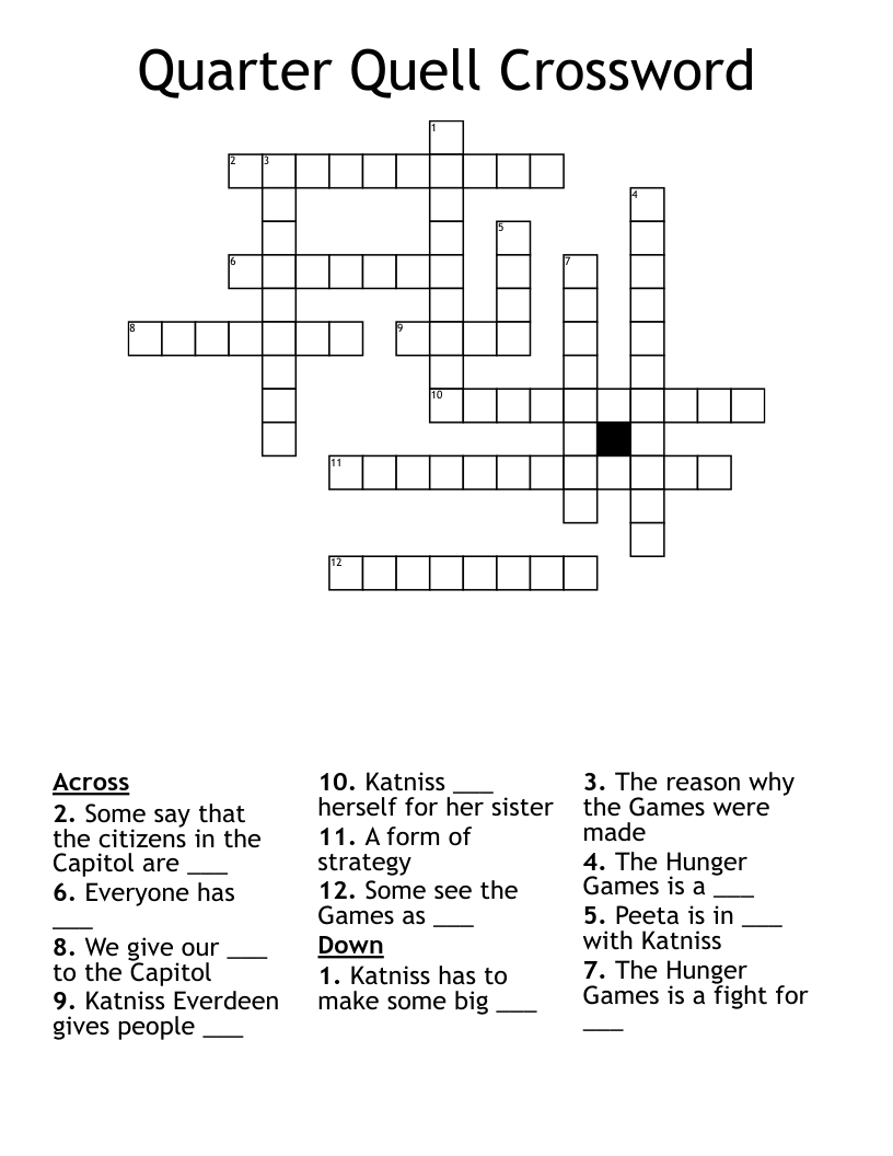 Quarter Quell Crossword
