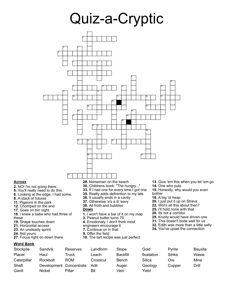 Quiz-a-Cryptic Crossword