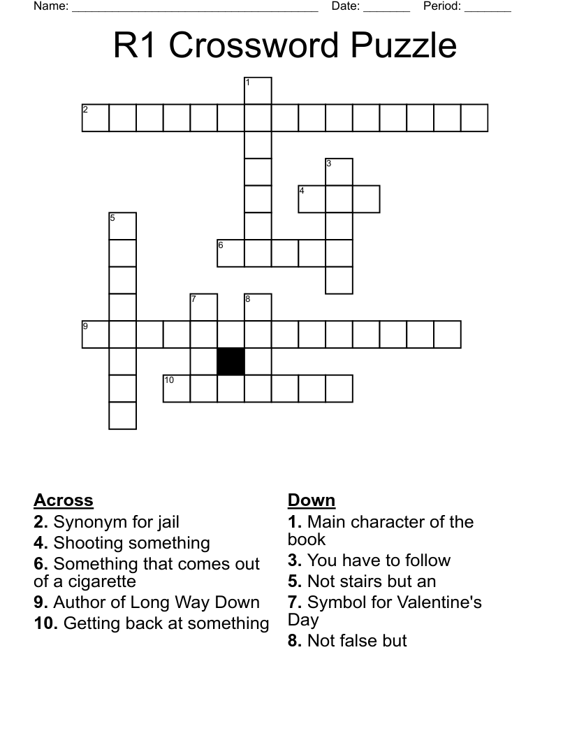 R1 Crossword Puzzle