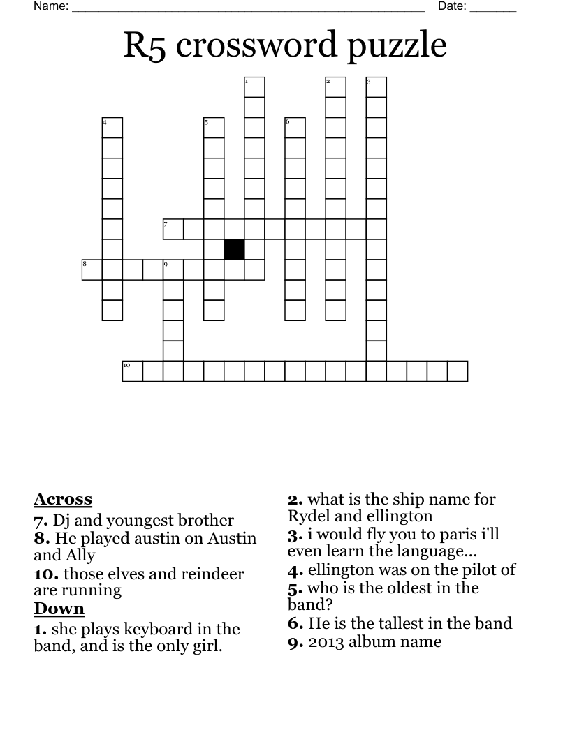 R5 crossword puzzle 