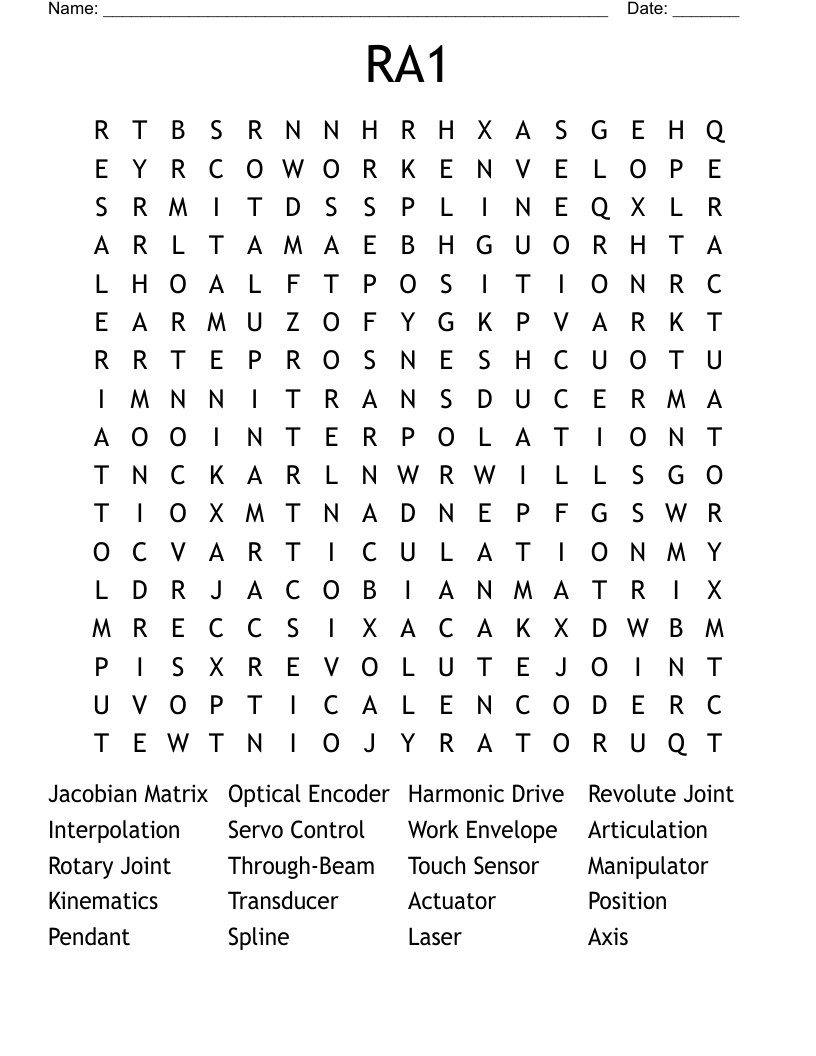 RA1 Word Search