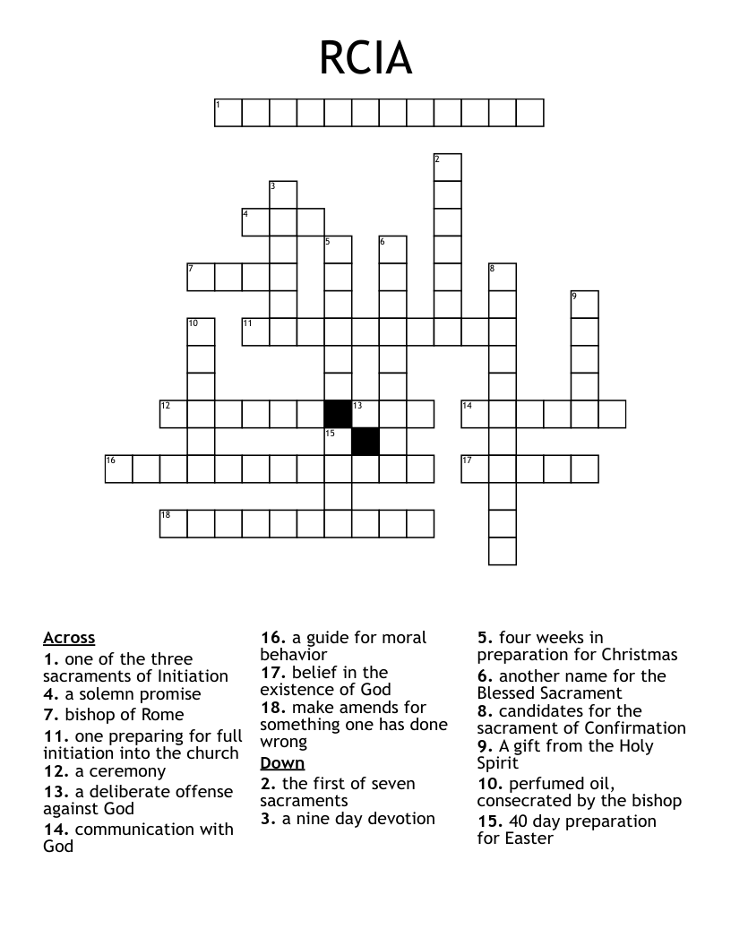 RCIA Crossword