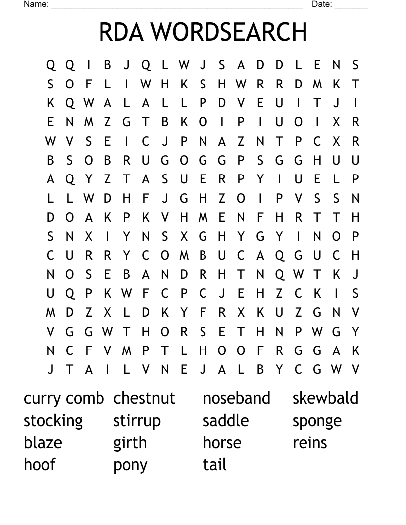 RDA WORDSEARCH