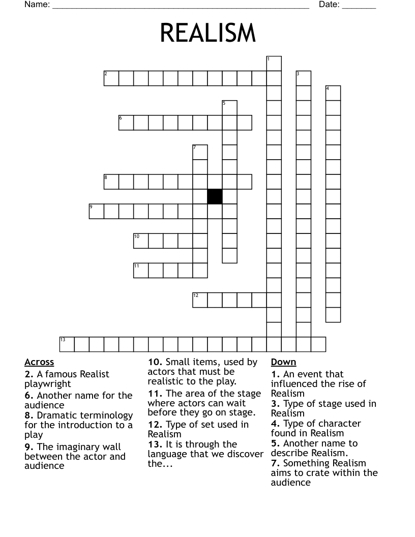 REALISM Crossword