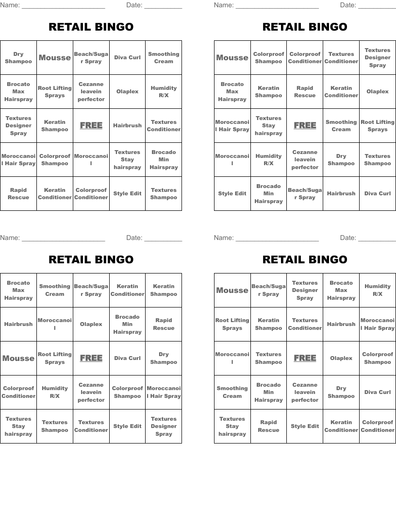 RETAIL BINGO
