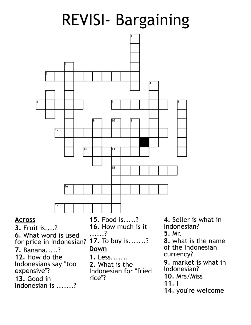 REVISI- Bargaining Crossword