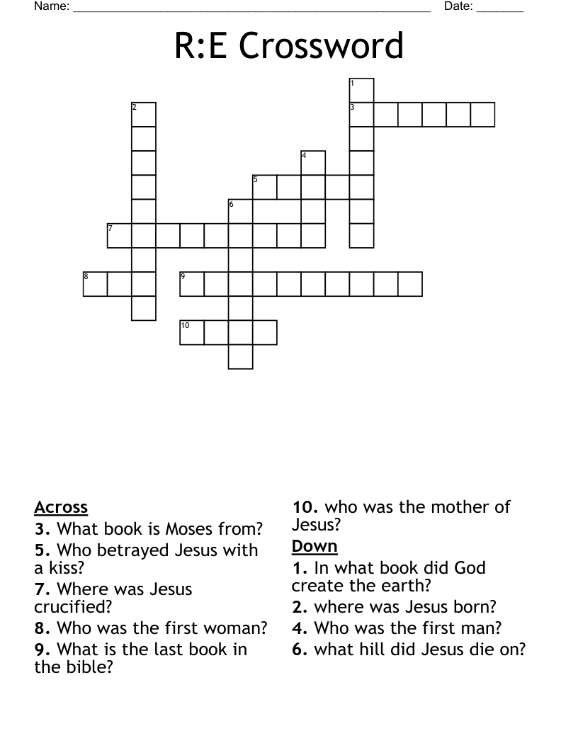 R:E Crossword