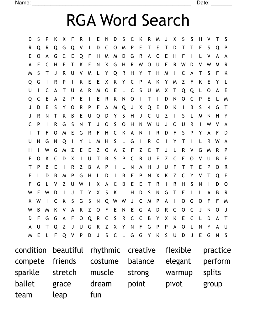 RGA Word Search