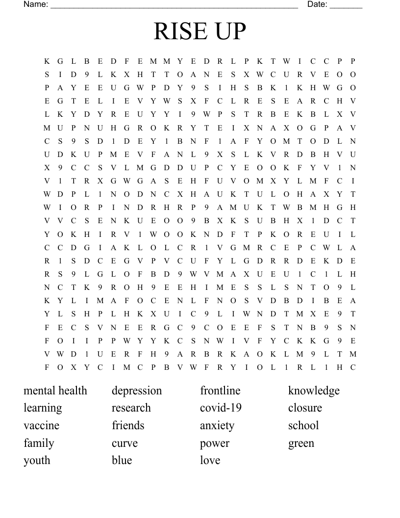 RISE UP  Word Search