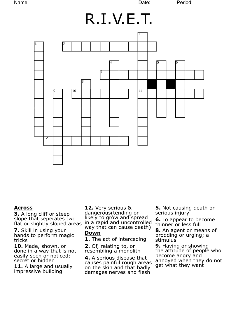 R.I.V.E.T. Crossword