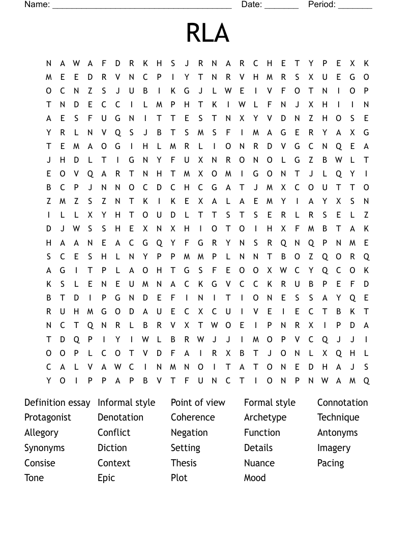 RLA Word Search