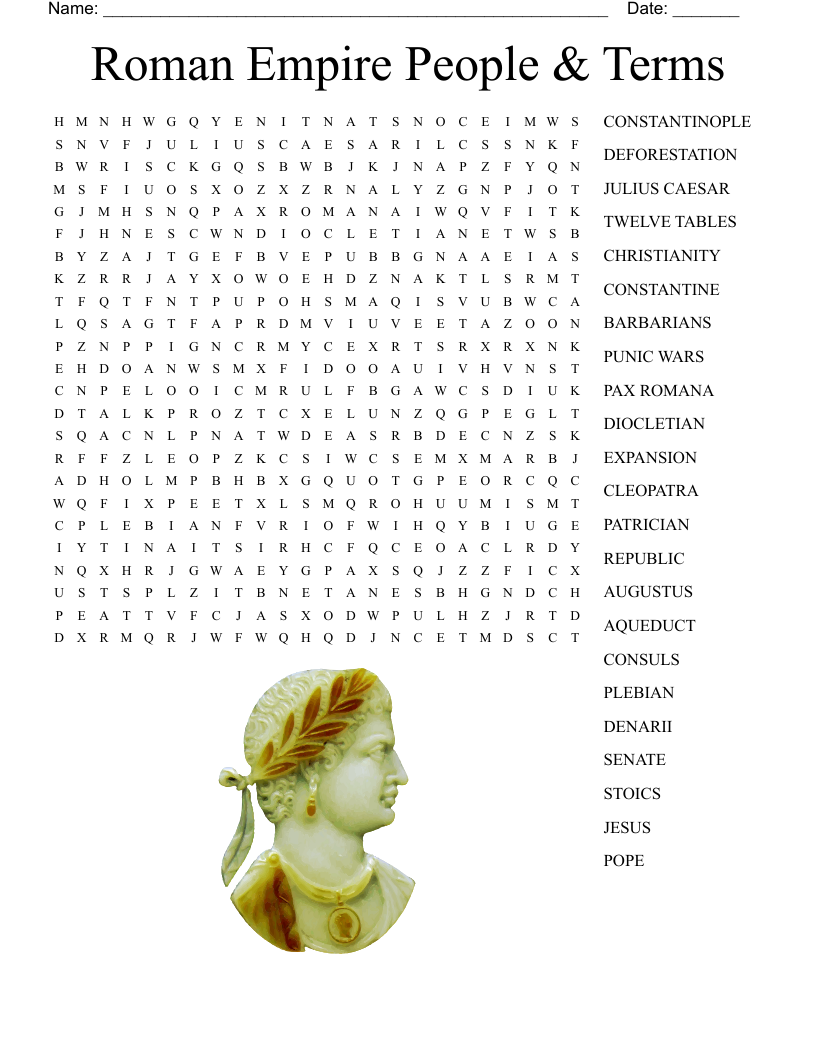 Roman Empire People & Terms  Word Search
