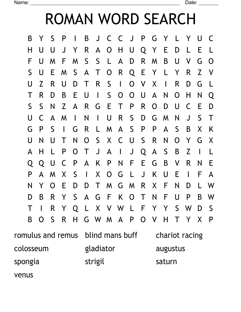 ROMAN WORD SEARCH