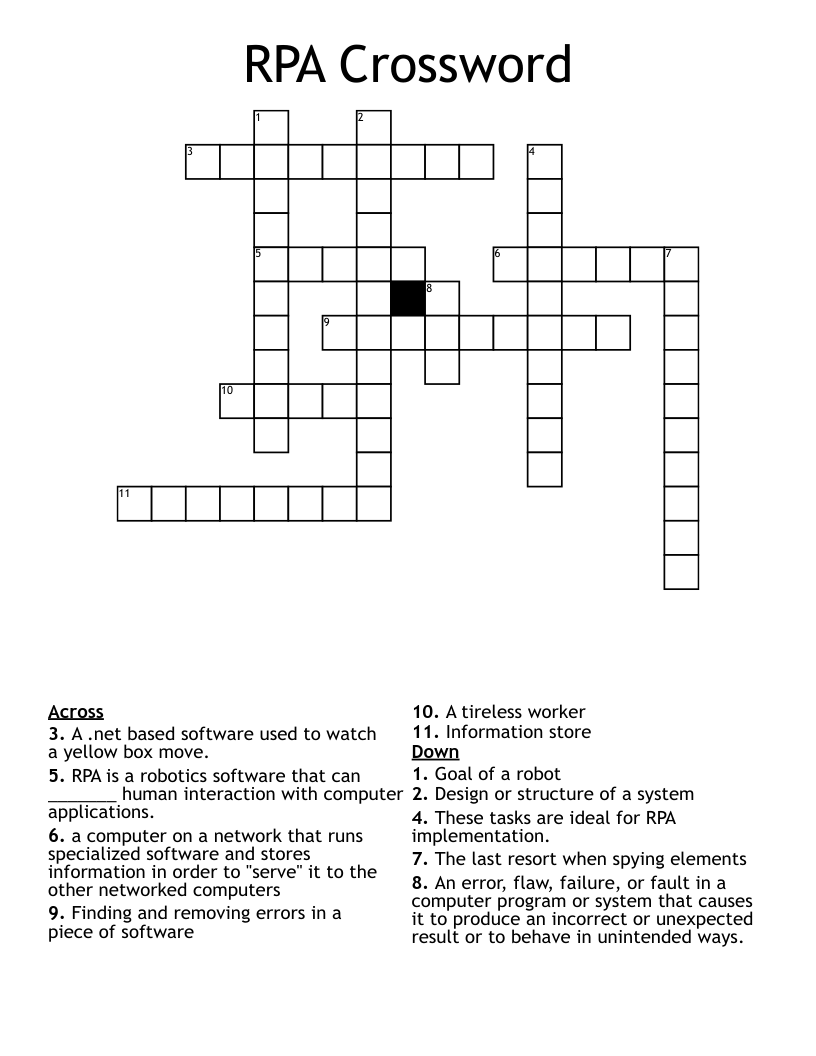 RPA Crossword