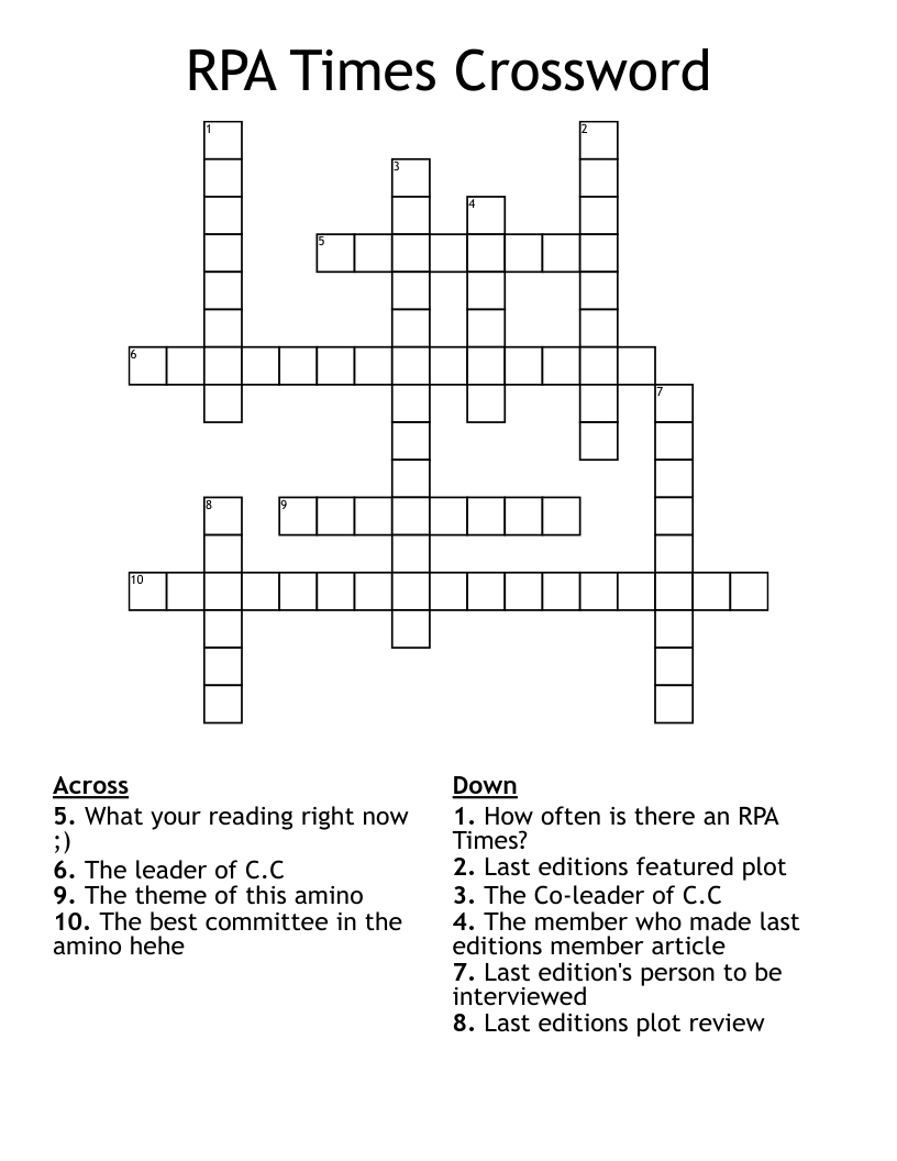 RPA Times Crossword