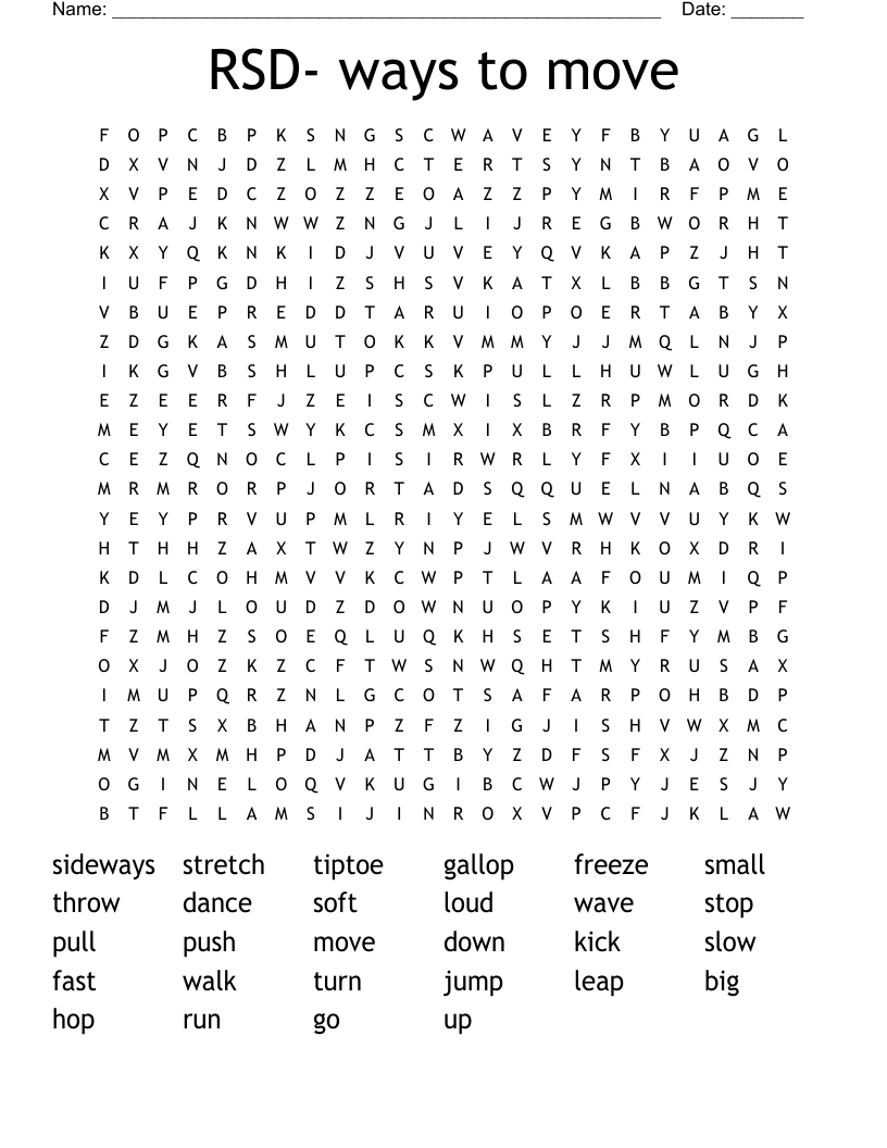 RSD- ways to move Word Search