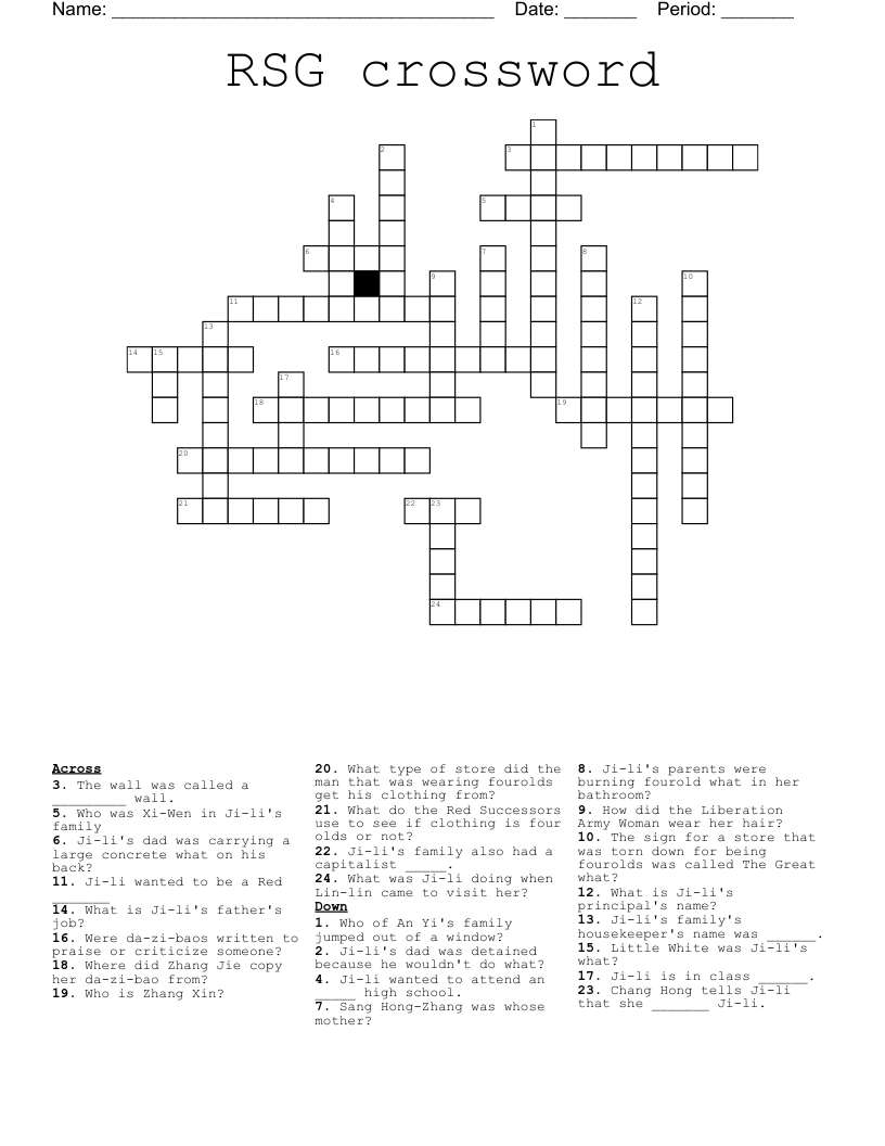 RSG crossword