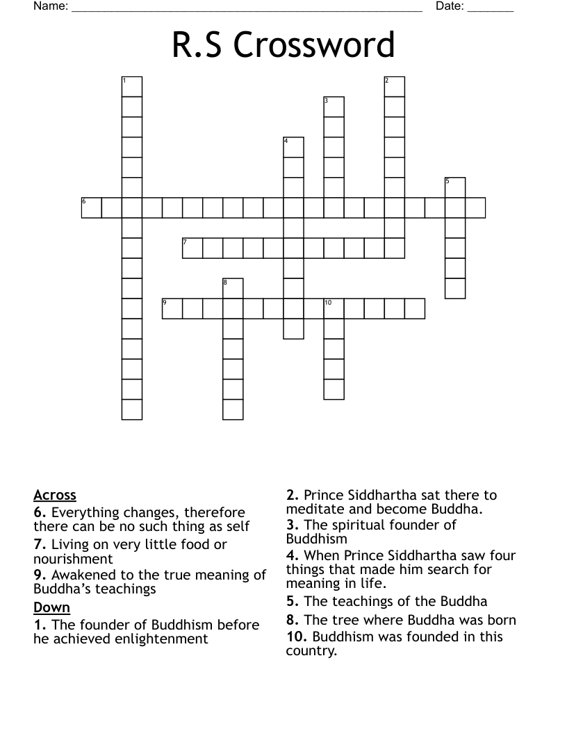 R.S Crossword