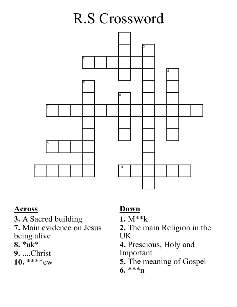 R.S Crossword