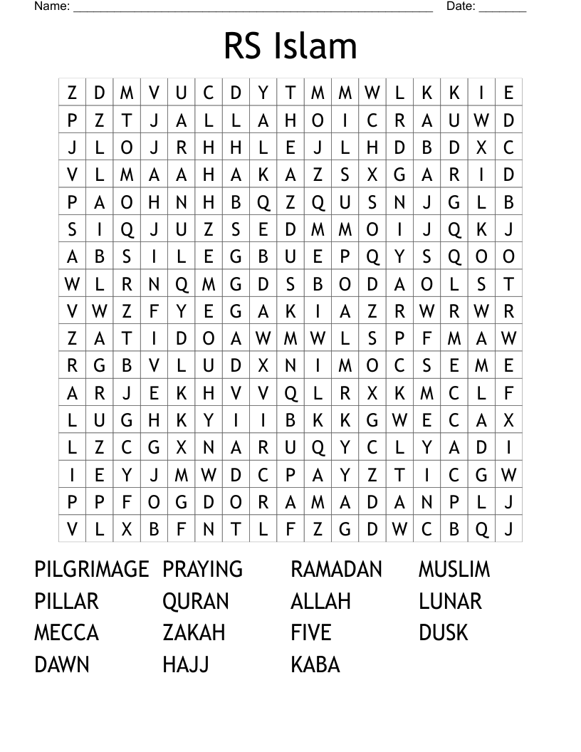 RS Islam Word Search