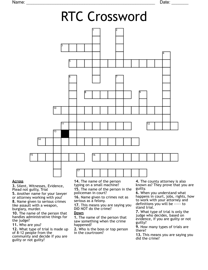 RTC Crossword