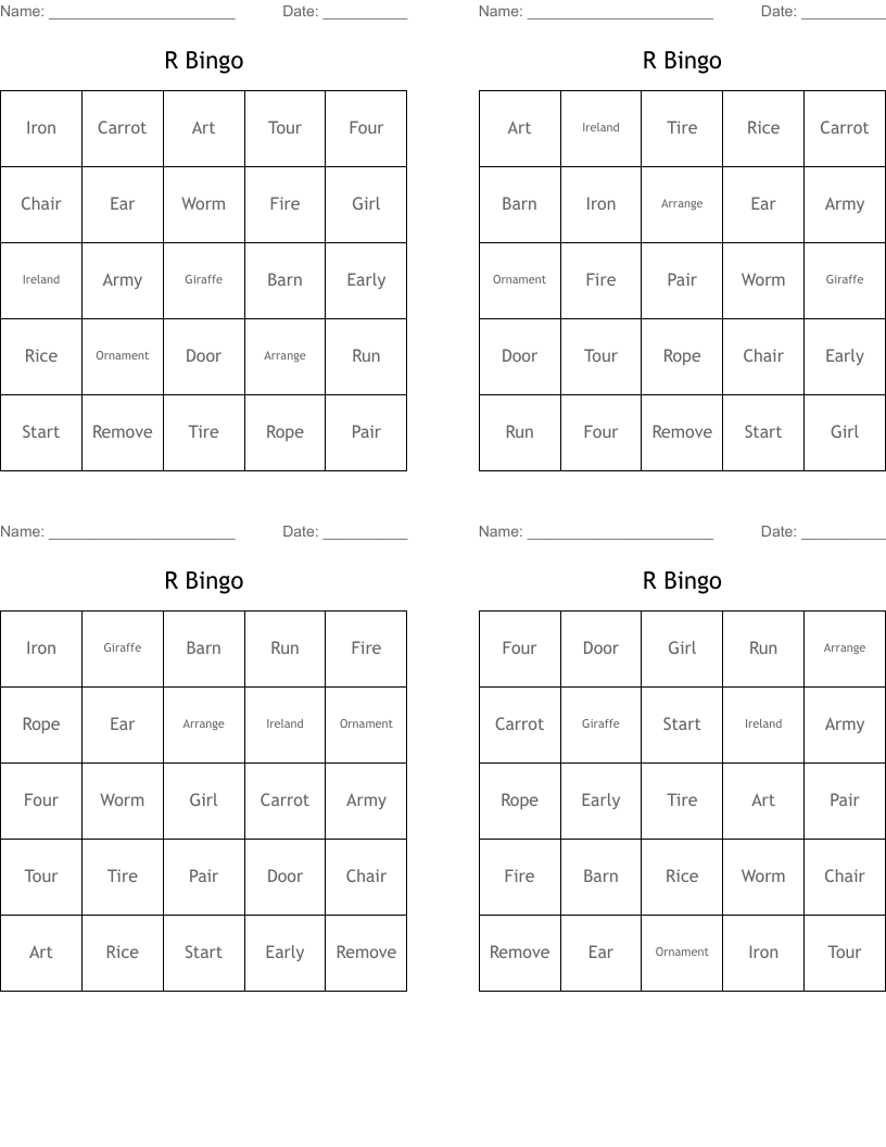 R Bingo