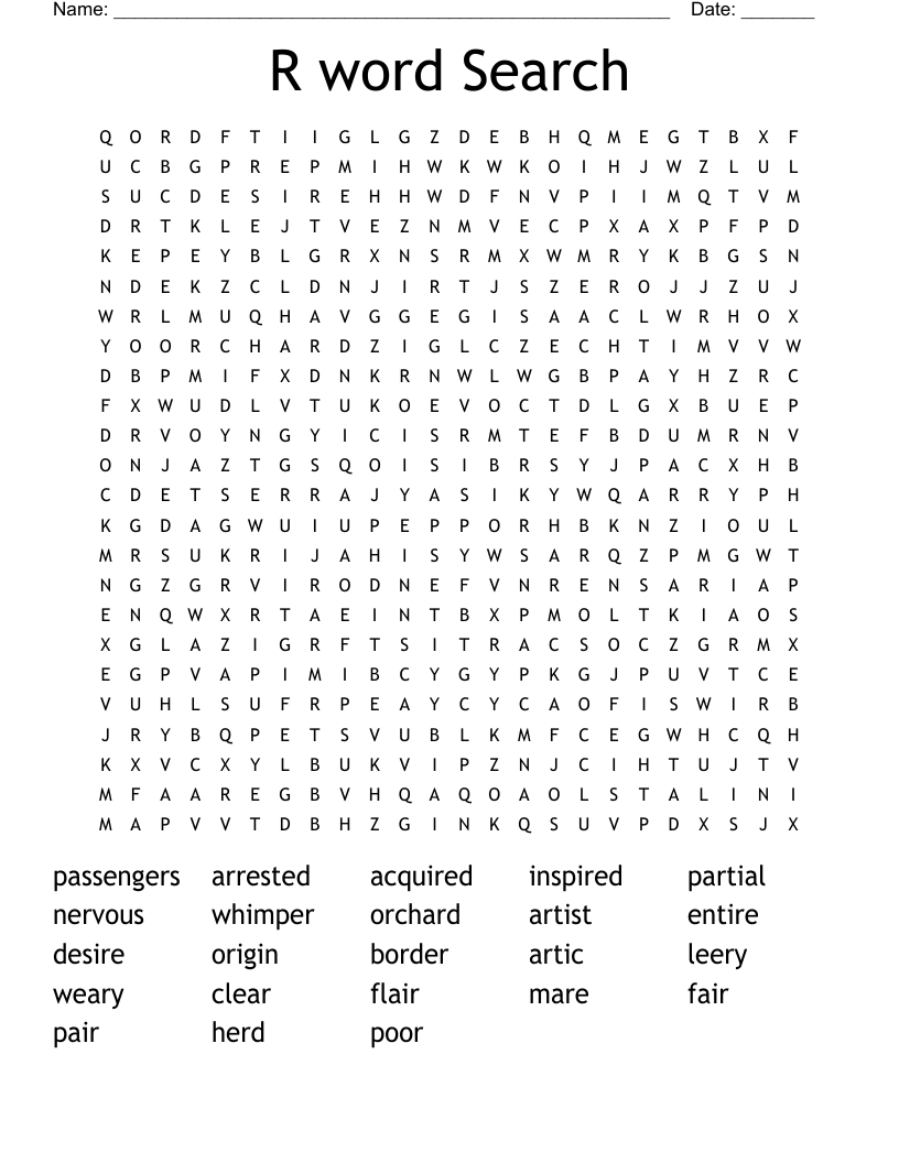 R word Search