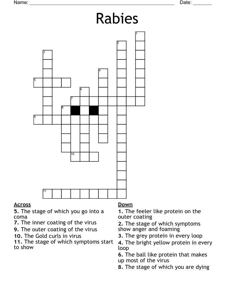Rabies Crossword