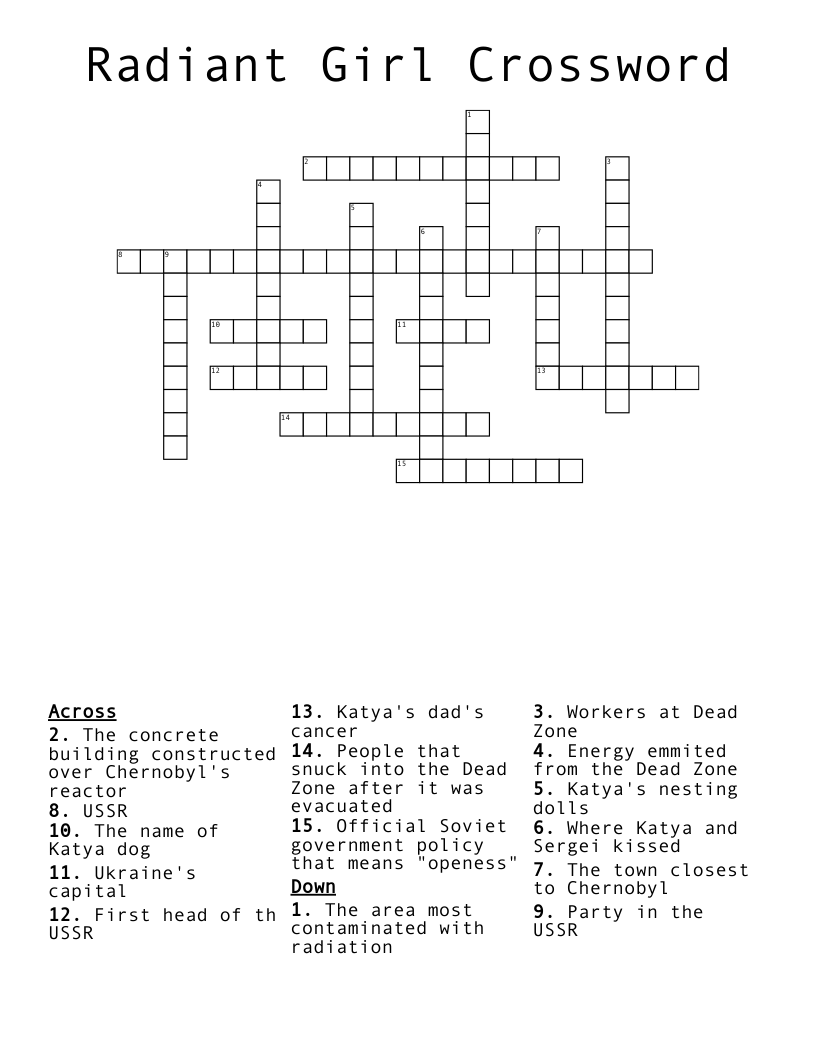 Radiant Girl Crossword