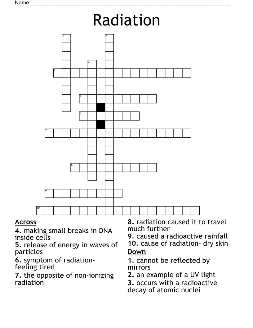 Radiation Crossword
