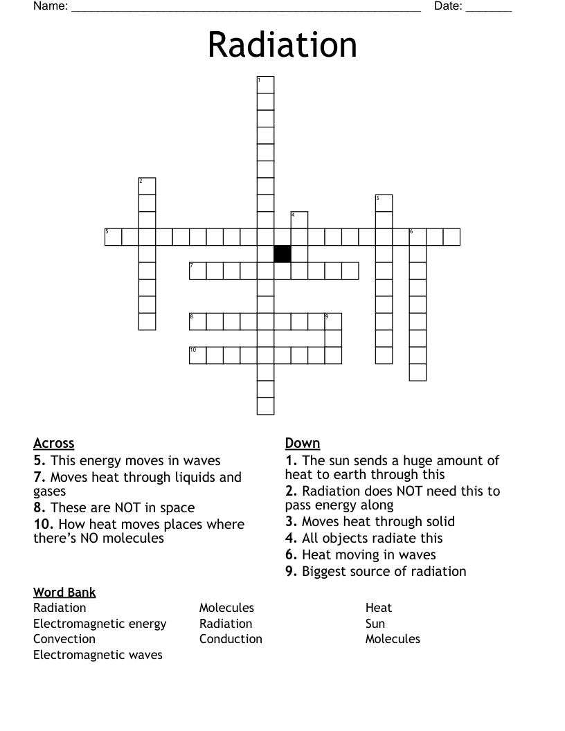 Radiation Crossword