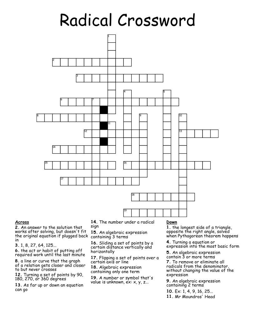 Radical Crossword