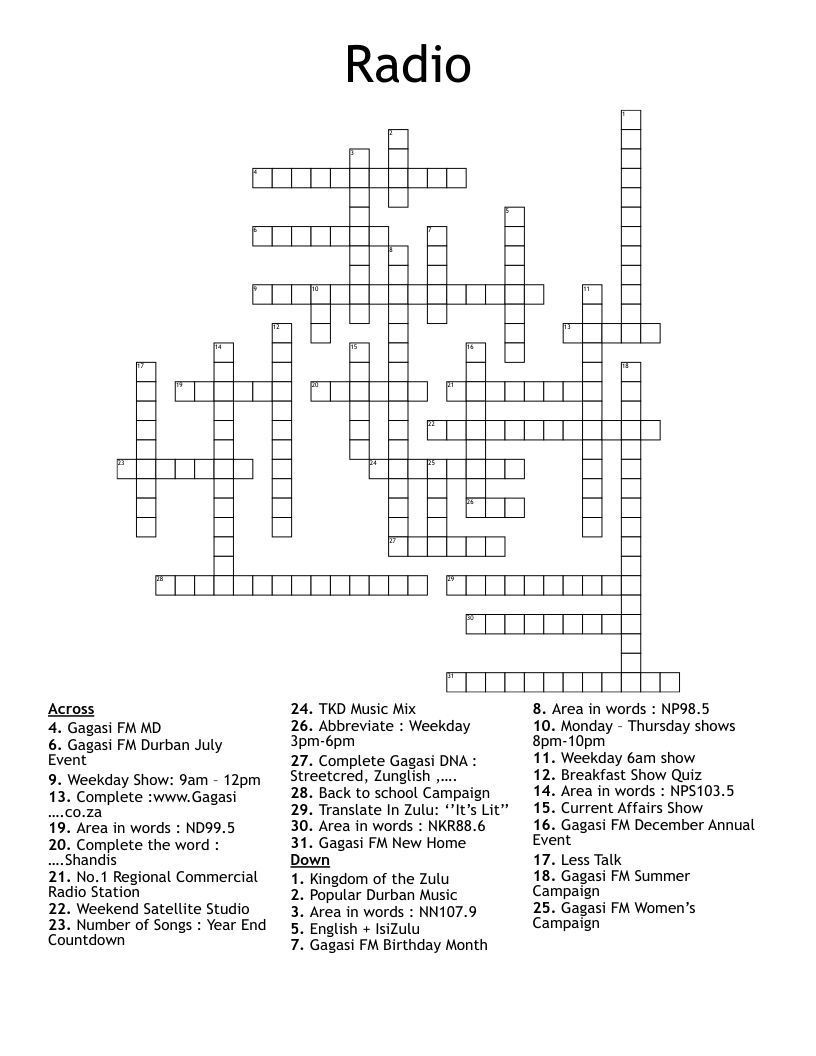 Radio Crossword