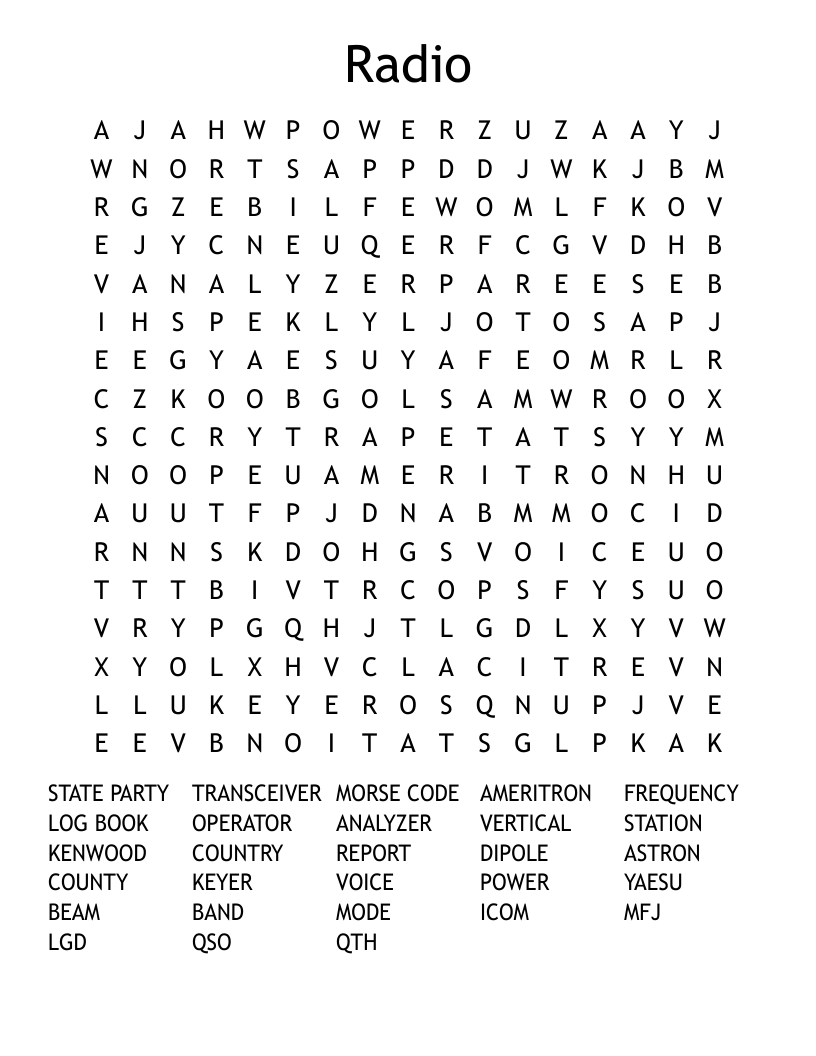 Radio Word Search