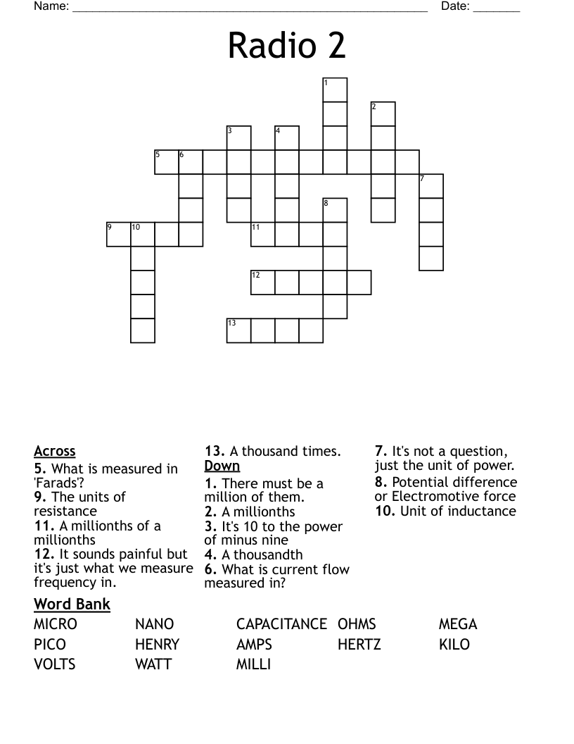 Radio 2 Crossword