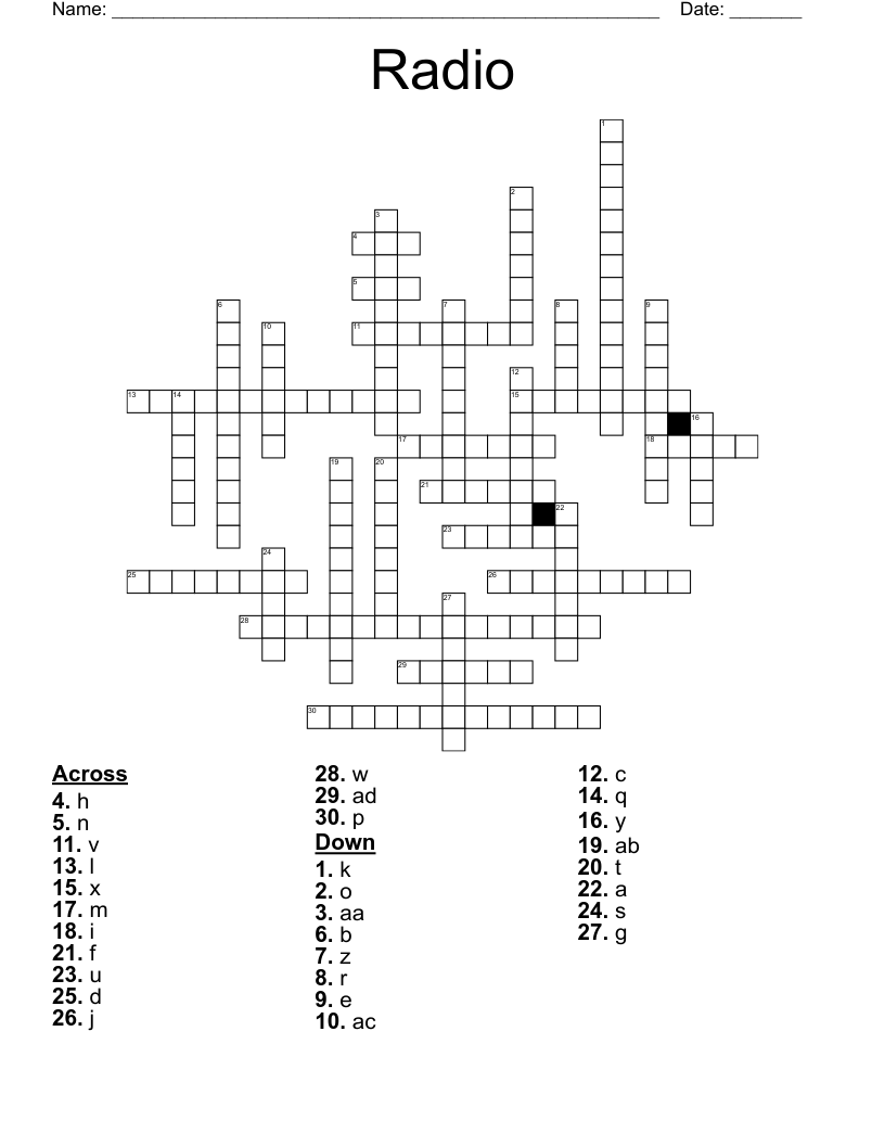 Radio Crossword