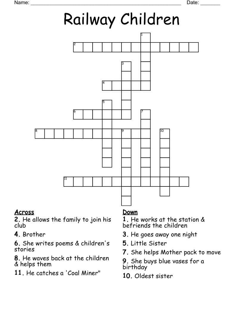 Railway Children Crossword