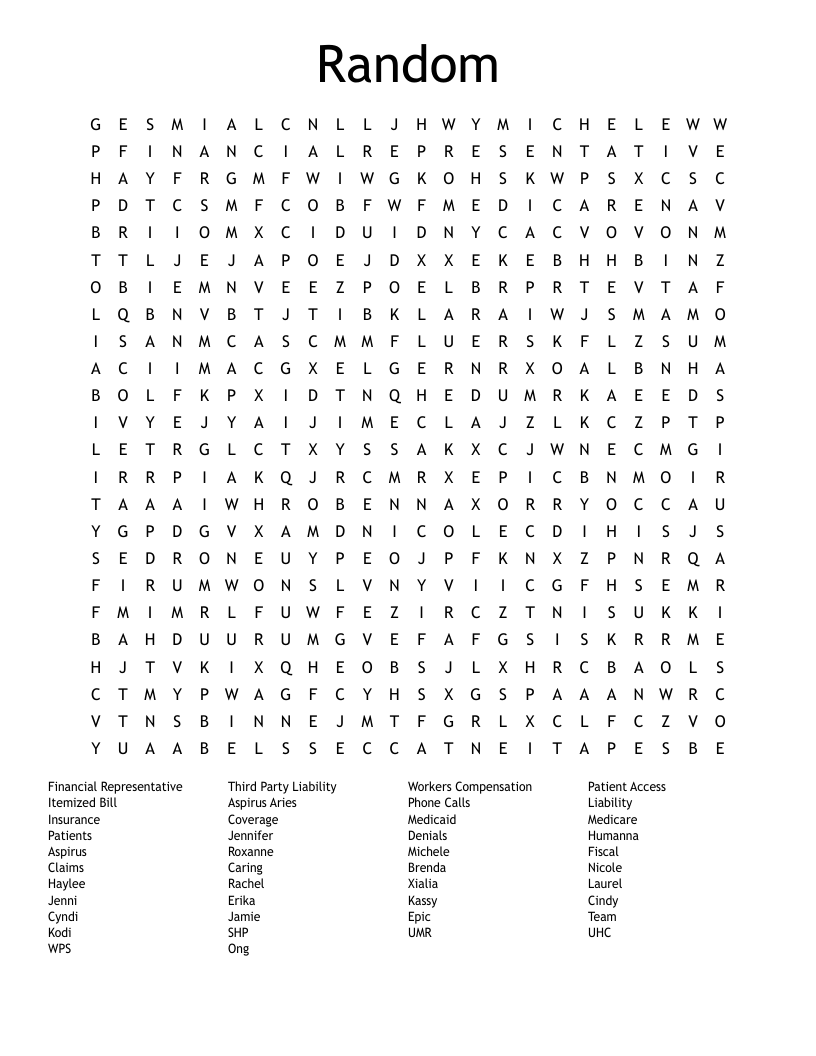 Random  Word Search